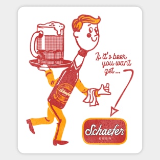 Schaefer Beer Man Retro Defunct Breweriana Magnet